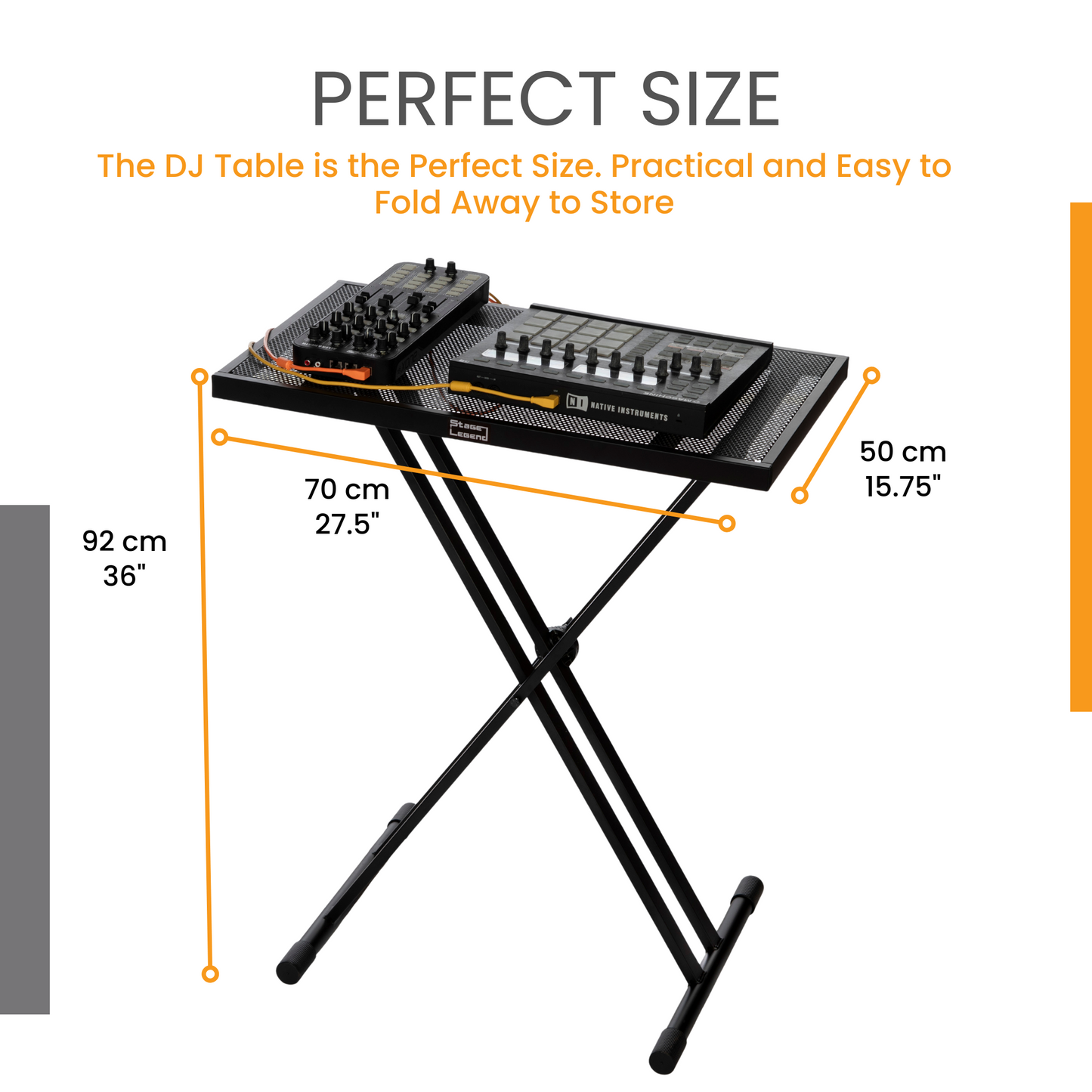 SL-363 DJ Table - Portable DJ Stand - Stable Audio Mixer Stand